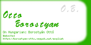 otto borostyan business card